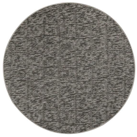 Furnish My Place Modern Indoor/Outdoor Commercial Solid Color Rug - Dark Gray, 12' Round, Pet and Kids Friendly Rug. Made in USA, Area Rugs Great for Kids, Pets, Event, Wedding