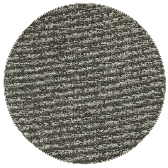 Furnish My Place Modern Indoor/Outdoor Commercial Solid Color Rug - Dark Gray, 3' Round, Pet and Kids Friendly Rug. Made in USA, Area Rugs Great for Kids, Pets, Event, Wedding