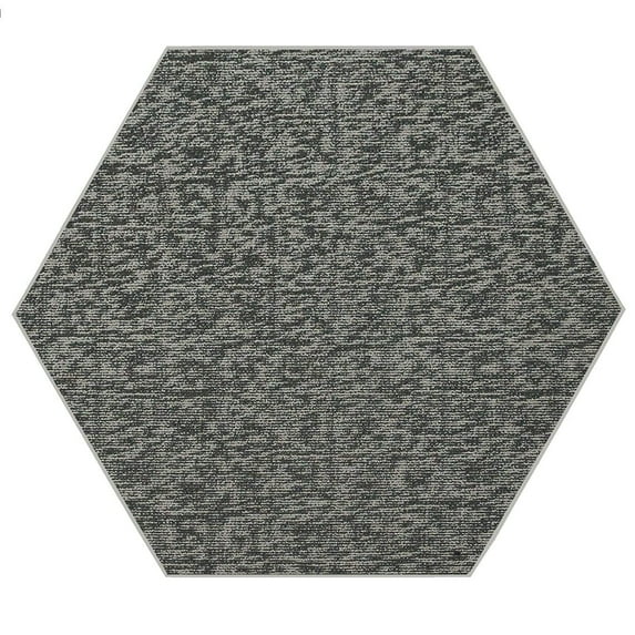 Furnish My Place Modern Indoor/Outdoor Commercial Solid Color Rug - Gray, 2' Hexagon, Pet and Kids Friendly Rug. Made in USA, Area Rugs Great for Kids, Pets, Event, Wedding