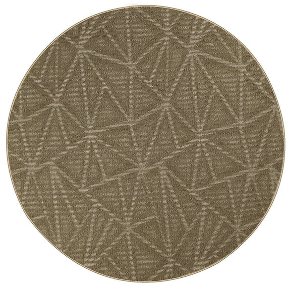 Furnish My Place Modern Indoor/Outdoor Commercial Solid Color Rug - Gray, 4' Round, Pet and Kids Friendly Rug. Made in USA, Area Rugs Great for Kids, Pets, Event, Wedding
