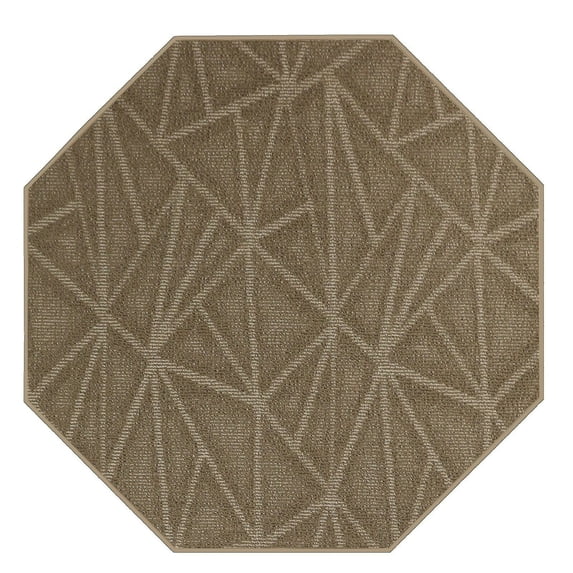 Furnish My Place Modern Indoor/Outdoor Commercial Solid Color Rug - Gray, 5' Octagon, Pet and Kids Friendly Rug. Made in USA, Area Rugs Great for Kids, Pets, Event, Wedding