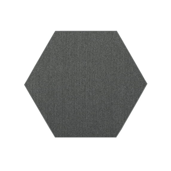 Furnishmyplace Modern Indoor/Outdoor Commercial Solid Gray Color, Area Rugs 6' Hexagon