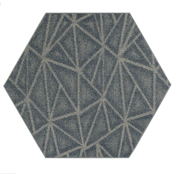 Furnish My Place Modern Indoor/Outdoor Commercial Solid Color Rug - Navy, 12' Hexagon, Pet and Kids Friendly Rug. Made in USA, Area Rugs Great for Kids, Pets, Event, Wedding