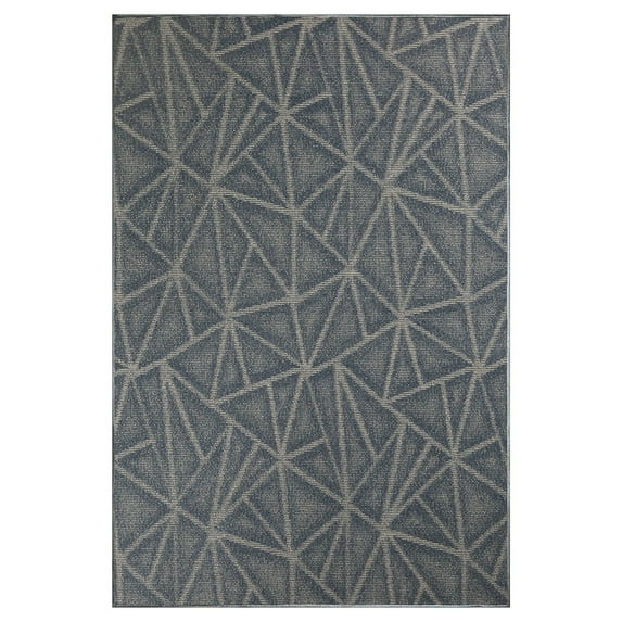 Furnish My Place Modern Indoor/Outdoor Commercial Solid Color Rug - Navy, 7' x 9', Pet and Kids Friendly Rug. Made in USA, Area Rugs Great for Kids, Pets, Event, Wedding