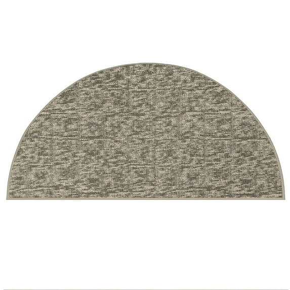 Furnishmyplace Modern Indoor/Outdoor Commercial Rug - Neutral, Elemental Area Rugs 27" x 54" Half Round