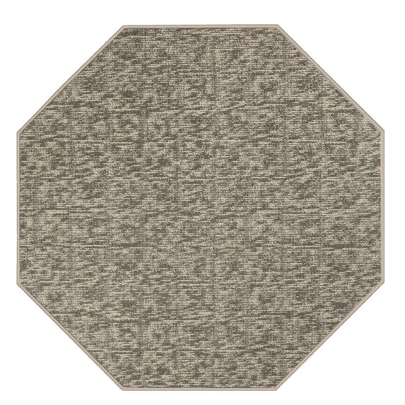 Furnishmyplace Modern Indoor/Outdoor Commercial Rug - Neutral, Elemental Area Rugs 5' Octagon