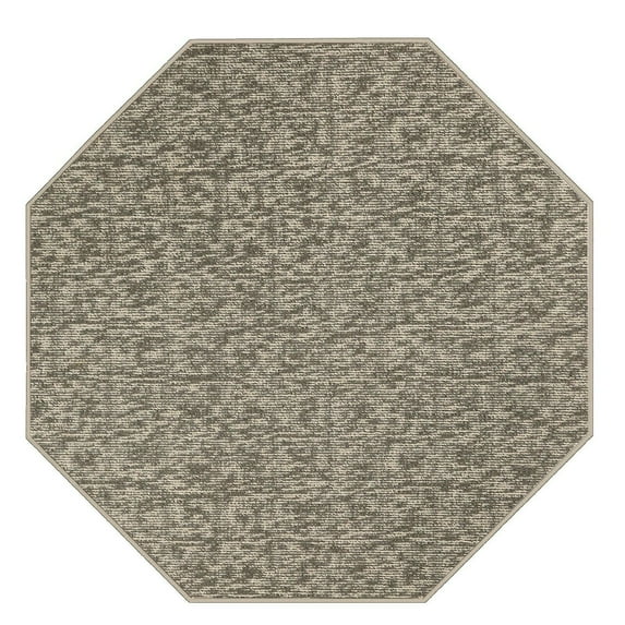 Furnish My Place Modern Indoor/Outdoor Commercial Solid Color Rug - Neutral, 6' Octagon, Pet and Kids Friendly Rug. Made in USA, Area Rugs Great for Kids, Pets, Event, Wedding