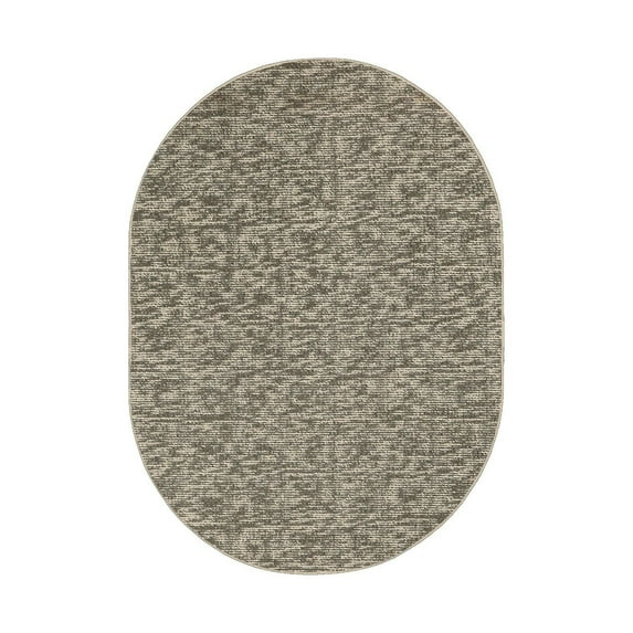 Furnishmyplace Modern Indoor/Outdoor Commercial Rug - Neutral, Elemental Area Rugs 6' x 8' Oval
