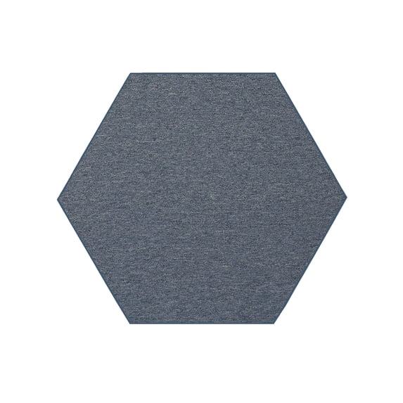 Furnishmyplace Modern Indoor/Outdoor Commercial Solid Petrol Blue Color, Area Rugs 11' Hexagon