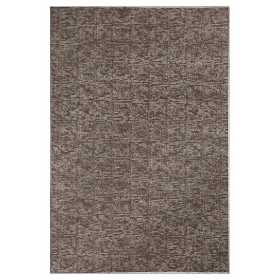 Furnishmyplace Modern Indoor/Outdoor Commercial Rug - Purple, Elemental Area Rugs 2' x 4'