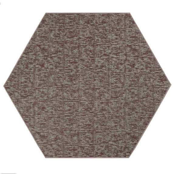 Furnishmyplace Modern Indoor/Outdoor Commercial Rug - Purple, Elemental Area Rugs 7' Hexagon
