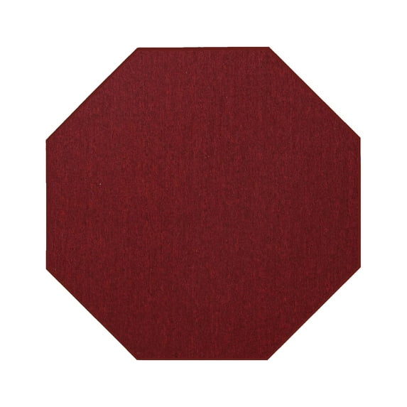 Furnish My Place Modern Indoor/Outdoor Commercial Solid Color Rug - Red, 5' Octagon, Pet and Kids Friendly Rug. Made in USA, Area Rugs Great for Kids, Pets, Event, Wedding