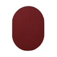 thumbnail image 1 of Furnish My Place Modern Indoor/Outdoor Commercial Solid Color Rug - Red, 6' x 9' Oval, Pet and Kids Friendly Rug. Made in USA, Oval, Area Rugs Great for Kids, Pets, Event, Wedding, 1 of 11