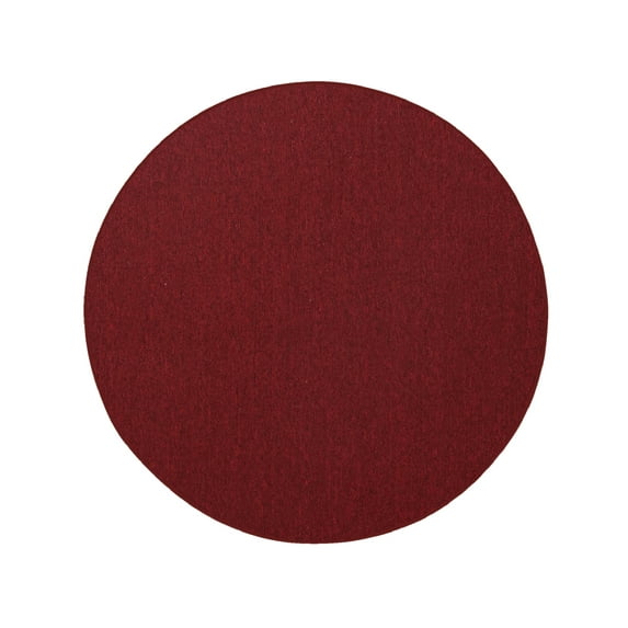 Furnish My Place Modern Indoor/Outdoor Commercial Solid Color Rug - Red, 7' Round, Pet and Kids Friendly Rug. Made in USA, Round, Area Rugs Great for Kids, Pets, Event, Wedding