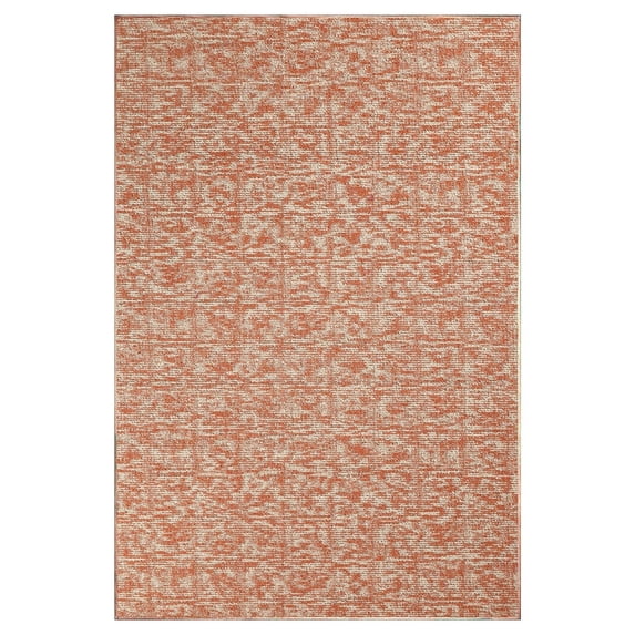 Furnish My Place Modern Indoor/Outdoor Commercial Solid Color Rug - Rust, 10' x 11', Pet and Kids Friendly Rug. Made in USA, Area Rugs Great for Kids, Pets, Event, Wedding
