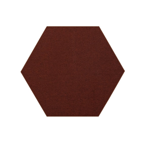 Furnish My Place Modern Indoor/Outdoor Commercial Solid Color Rug - Rust, 2' Hexagon, Pet and Kids Friendly Rug. Made in USA, Area Rugs Great for Kids, Pets, Event, Wedding