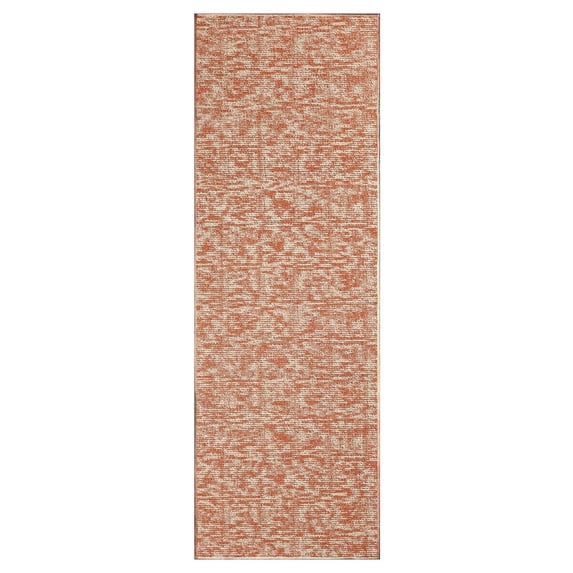 Furnish My Place Modern Indoor/Outdoor Commercial Solid Color Rug - Rust, 3' x 30', Runner, Pet and Kids Friendly Rug. Made in USA, Area Rugs Great for Kids, Pets, Event, Wedding