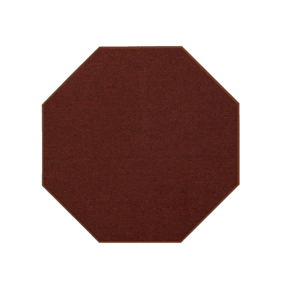 Furnishmyplace Modern Indoor/Outdoor Commercial Solid Rust Color, Area Rugs 4' Octagon