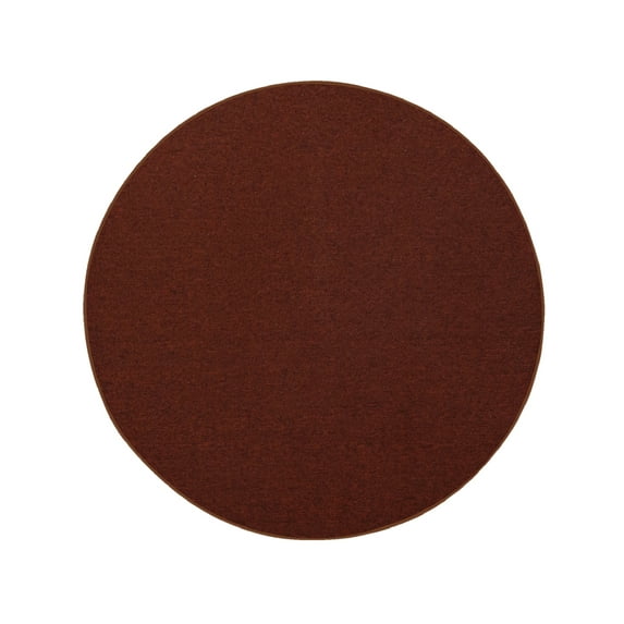 Furnish My Place Modern Indoor/Outdoor Commercial Solid Color Rug - Rust, 6' Round, Pet and Kids Friendly Rug. Made in USA, Round, Area Rugs Great for Kids, Pets, Event, Wedding