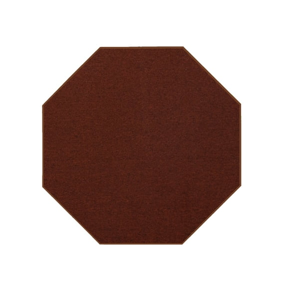 Furnish My Place Modern Indoor/Outdoor Commercial Solid Color Rug - Rust, 7' Octagon, Pet and Kids Friendly Rug. Made in USA, Area Rugs Great for Kids, Pets, Event, Wedding
