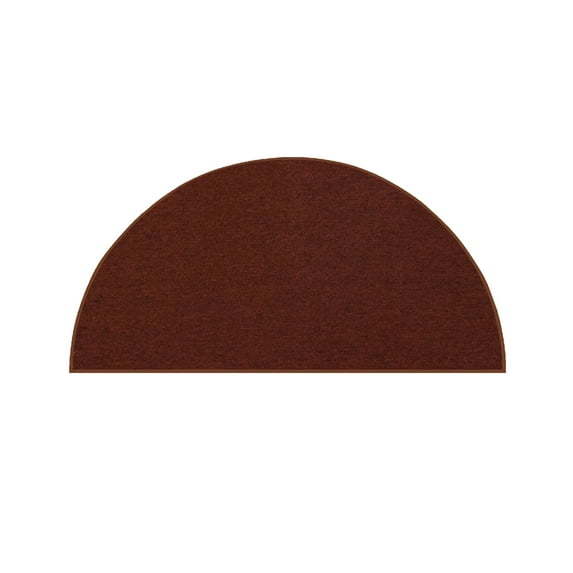 Furnish My Place Modern Indoor/Outdoor Commercial Solid Color Rug - Rust, 72" x 144" Half Round, Pet and Kids Friendly Rug. Made in USA, Halfround, Area Rugs Great for Kids, Pets, Event, Wedding