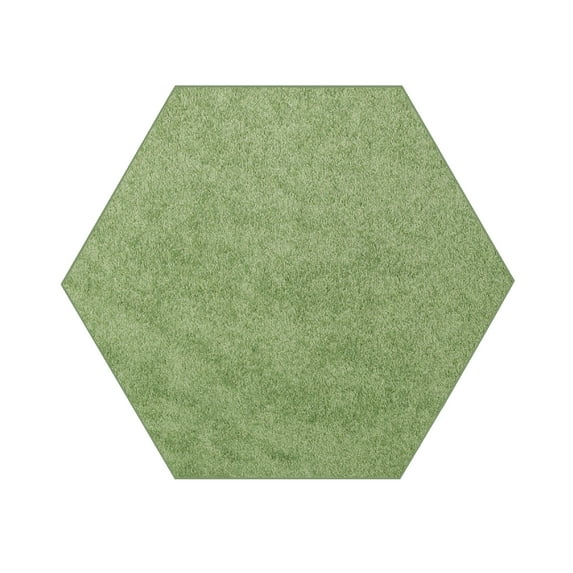 Furnish My Place Modern Plush Solid Color Rug - Lime Green, 9' Hexagon, Pet and Kids Friendly Rug. Made in USA, Hexagon, Area Rugs Great for Kids, Pets, Event, Wedding