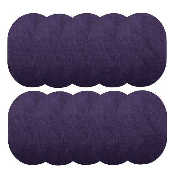 Furnishmyplace Furnish my Place Plush Solid Purple Color Rug Set of Area Rugs Set of 10 - 1.5'x2.25' Oval
