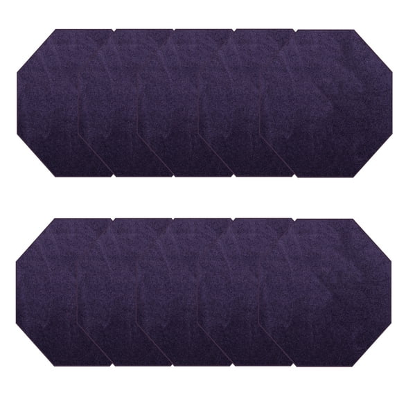 Furnishmyplace Furnish my Place Plush Solid Purple Color Rug Set of Area Rugs Set of 10 - 2' Octagon