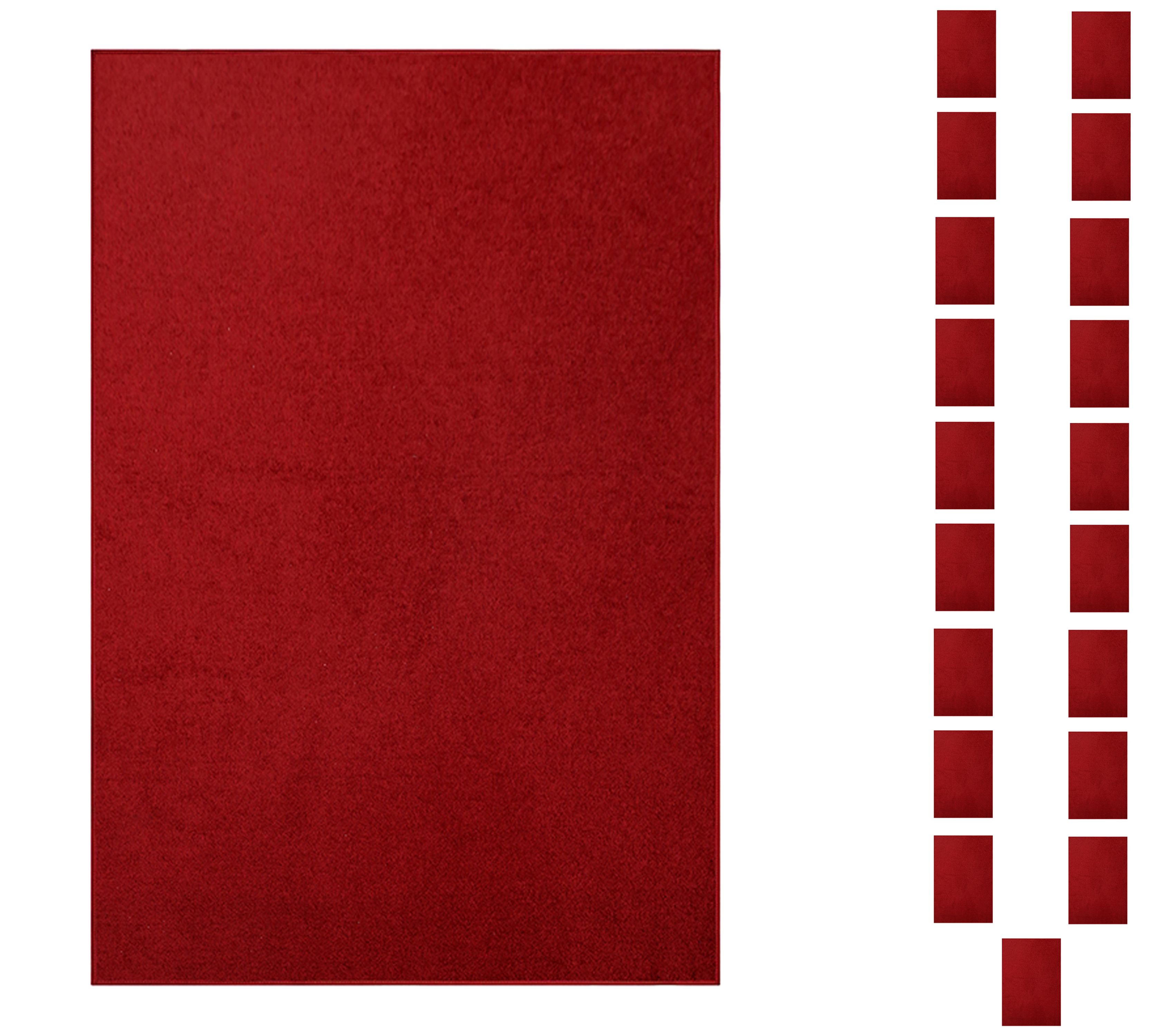 Simple Rug Red Furnishmyplace Furnish my Place Plush Solid Red Color Rug Set of Area ...