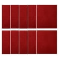 thumbnail image 1 of Furnishmyplace Furnish my Place Plush Solid Red Color Rug Set of Area Rugs Set of 10 - 3'x3' Square, 1 of 11