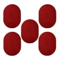 thumbnail image 1 of Furnishmyplace Furnish my Place Plush Solid Red Color Rug Set of Area Rugs Set of 5 - 2'x3' Oval, 1 of 11