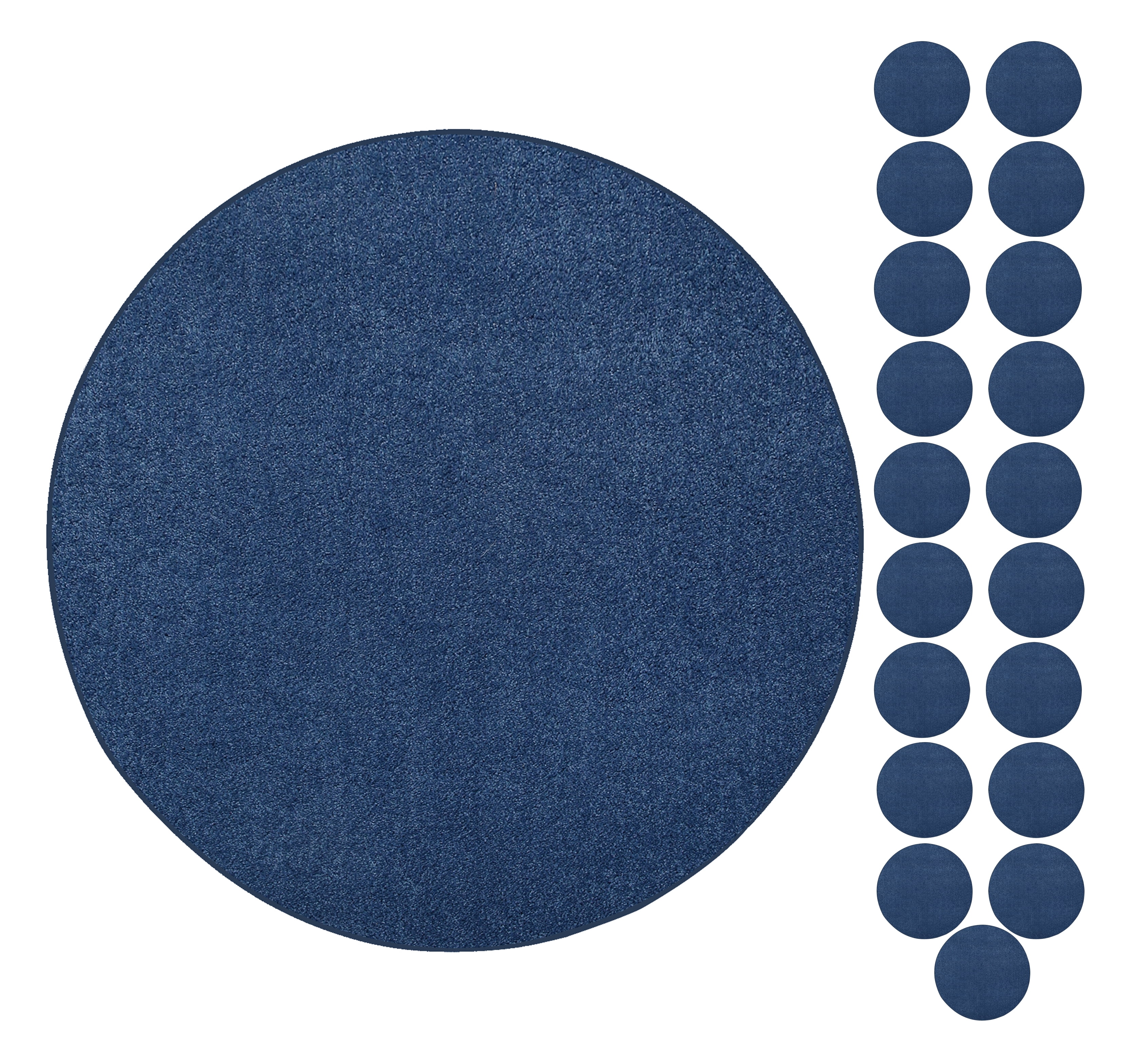 Furnishmyplace Furnish my Place Plush Solid Royal Blue Color Rug Set of ...