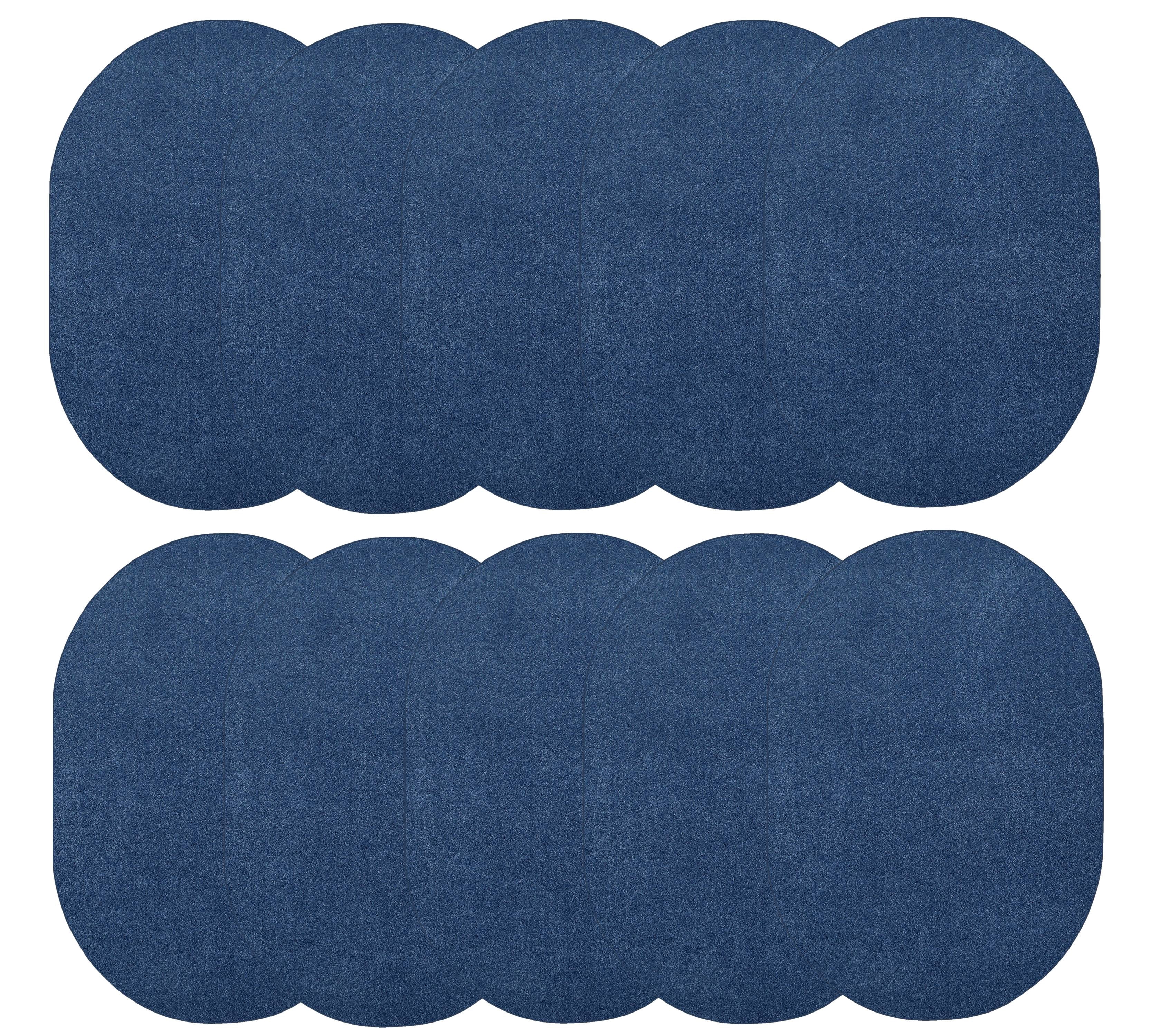 Furnishmyplace Furnish my Place Plush Solid Royal Blue Color Rug Set of ...