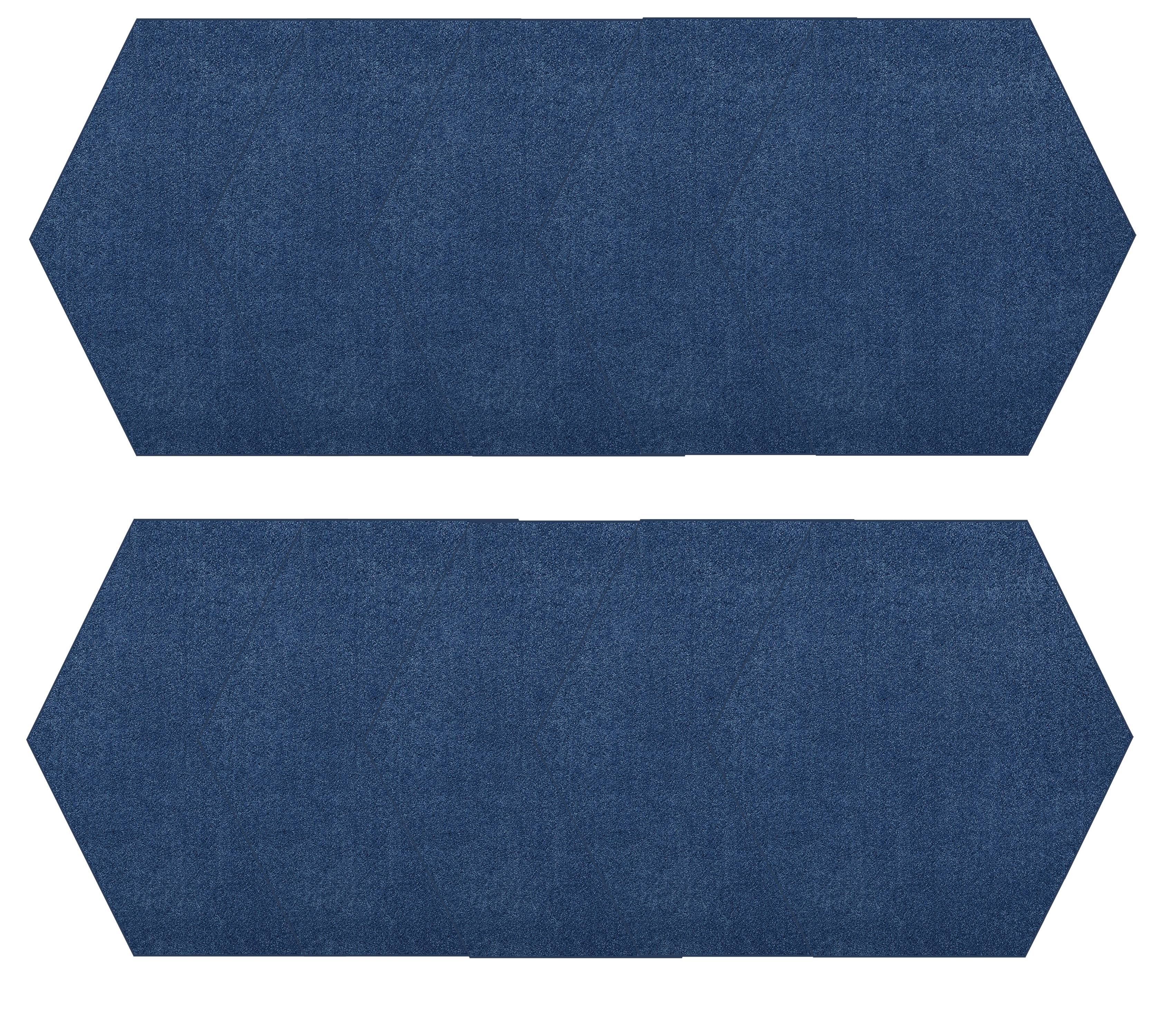 Furnishmyplace Furnish my Place Plush Solid Royal Blue Color Rug Set of ...