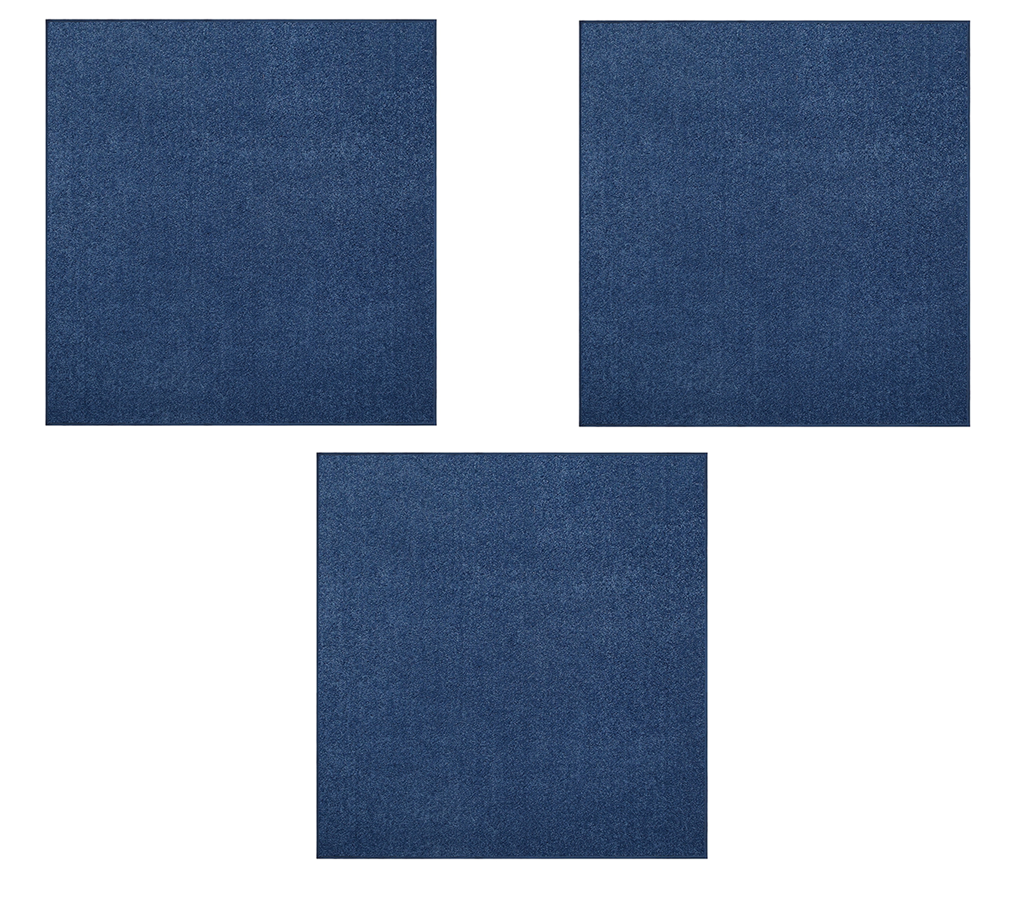 Furnishmyplace Furnish my Place Plush Solid Royal Blue Color Rug Set of ...