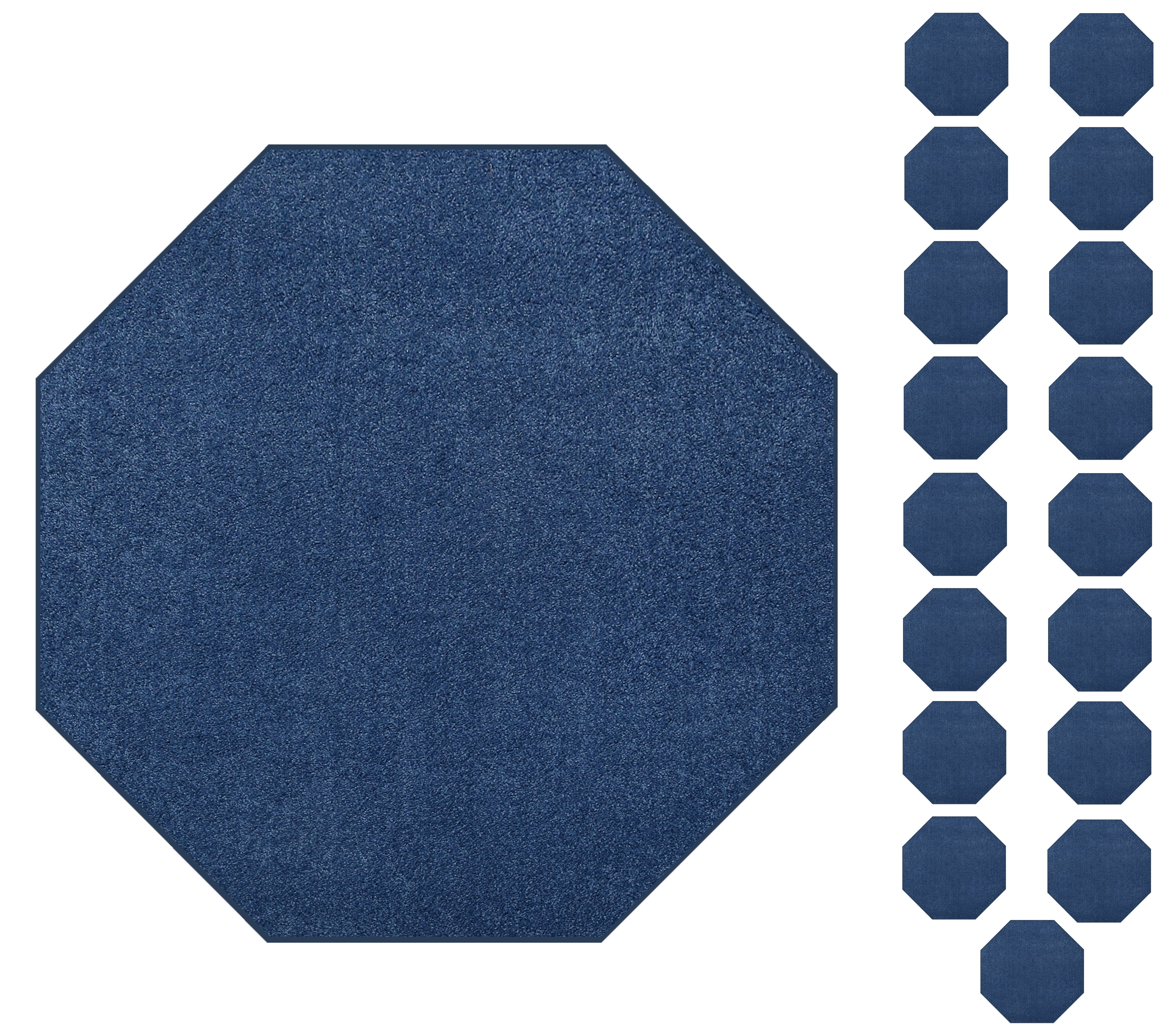 Furnishmyplace Furnish my Place Plush Solid Royal Blue Color Rug Set of ...