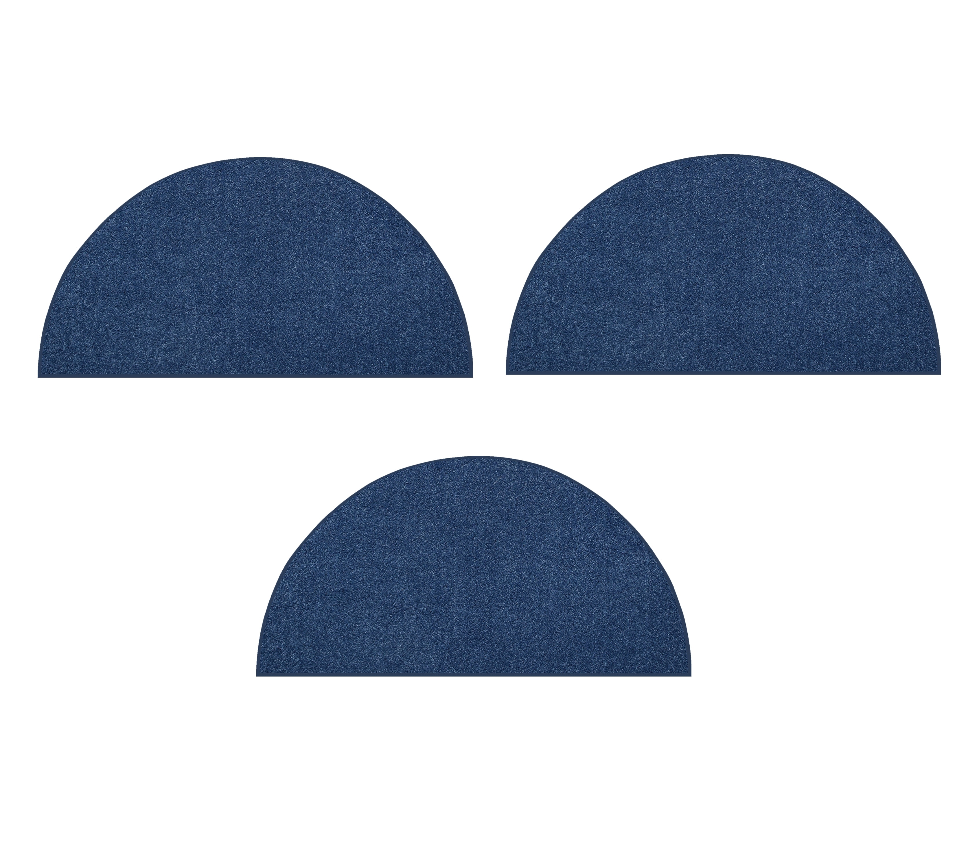 Blue Half Rug Furnishmyplace Furnish my Place Plush Solid Royal Blue Color Rug Set of ...