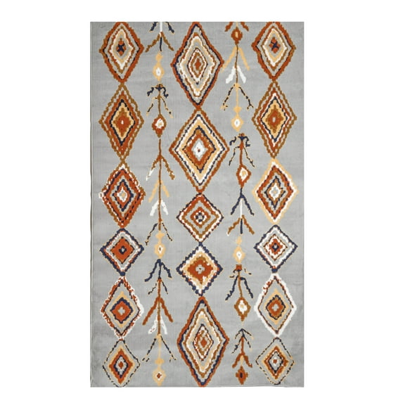 Furnishmyplace Furnish My Place Moroccan Diamond Rug - Light Grey Accent Rug 7'8"x11'