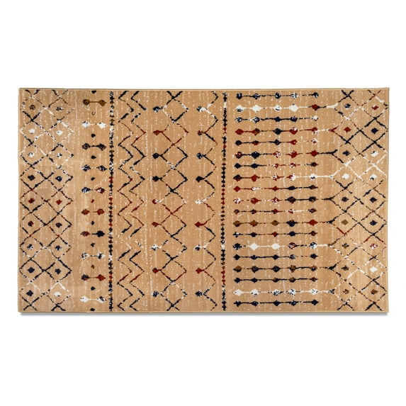 Furnish My Place Moroccan Style Rug - 3 ft. 5 in. x 5 ft. 6 in., Beige, Rug with Transitional Design