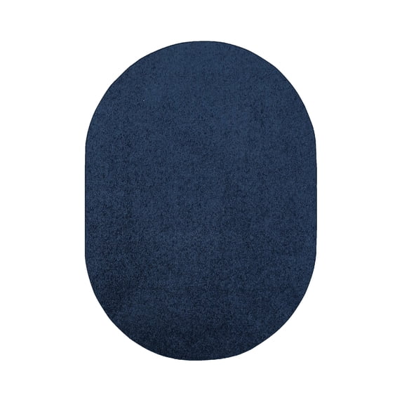Furnish My Place Navy 3' x 32' Oval Solid Color Rug Made In Usa