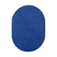 thumbnail image 1 of Furnish My Place Neon Blue 4' x 28' Oval Solid Color Rug Made In Usa, 1 of 5