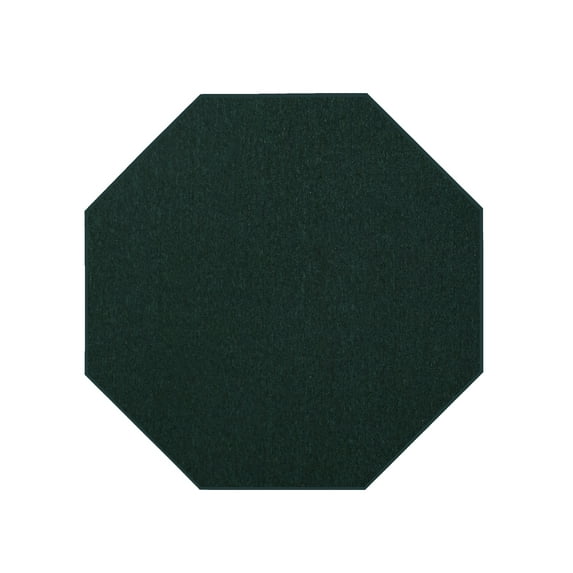 Furnish My Place Neyland Custom Rug - 2 ft., Octagon, Dark Green, Floor Area Rug for Patio, Garden, Hallway, Living Room