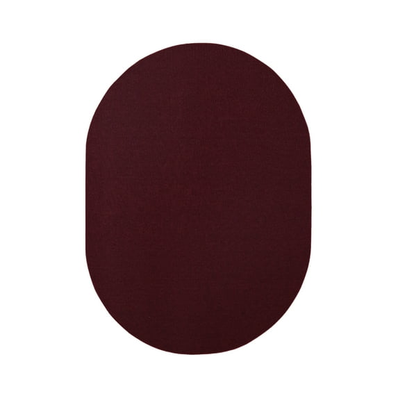 Furnish My Place Neyland Custom Rug - 3 ft. x 5 ft., Oval, Burgundy, Floor Area Rug for Patio, Garden, Hallway, Living Room