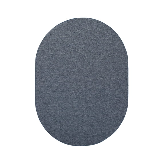 Furnish My Place Neyland Custom Rug - 4 ft. x 6 ft., Oval, Petrol Blue, Floor Area Rug for Patio, Garden, Hallway, Living Room