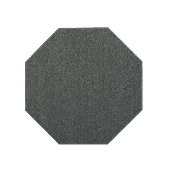 Furnish My Place Neyland Custom Rug - 5 ft., Octagon, Gray, Floor Area Rug for Patio, Garden, Hallway, Living Room