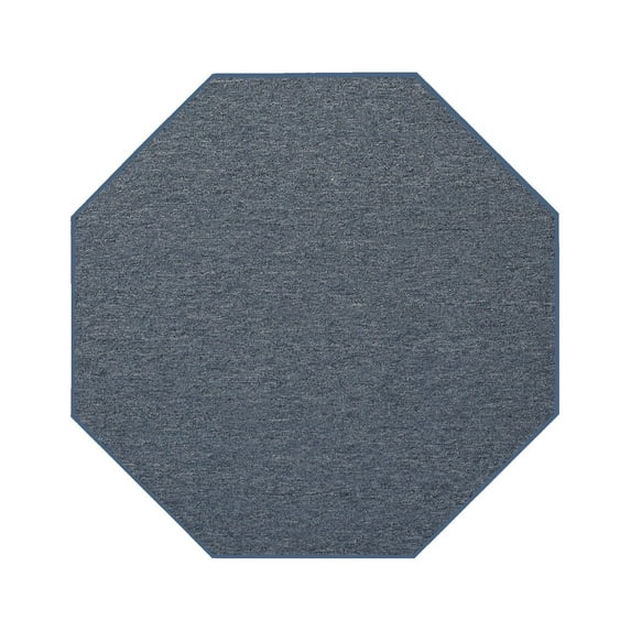 Furnish My Place Neyland Custom Rug - 5 ft., Octagon, Petrol Blue, Floor Area Rug for Patio, Garden, Hallway, Living Room