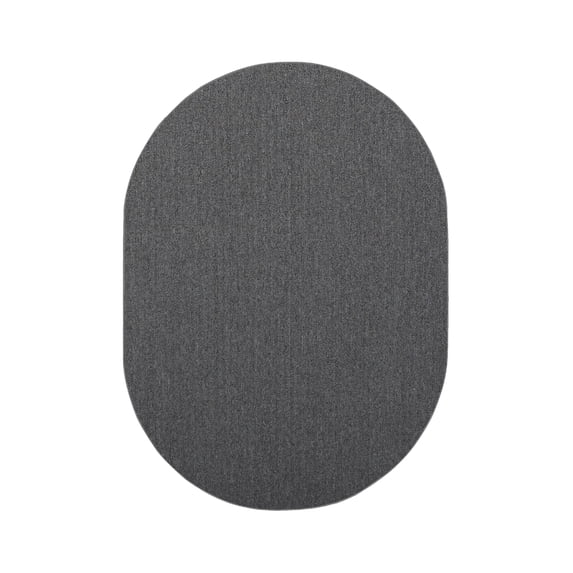 Furnish My Place Neyland Custom Rug - 5 ft. x 7 ft., Oval, Gray, Floor Area Rug for Patio, Garden, Hallway, Living Room