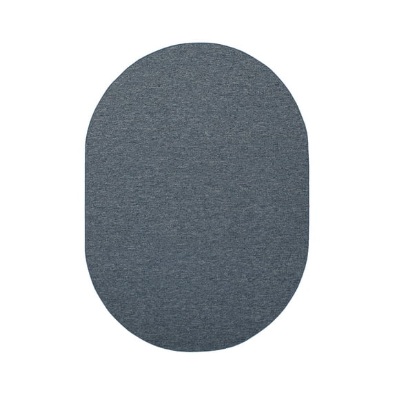 Furnish My Place Neyland Custom Rug - 5 ft. x 8 ft., Oval, Petrol Blue, Floor Area Rug for Patio, Garden, Hallway, Living Room