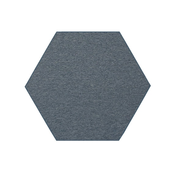 Furnish My Place Neyland Custom Rug - 6 ft., Hexagon, Petrol Blue, Floor Area Rug for Patio, Garden, Hallway, Living Room
