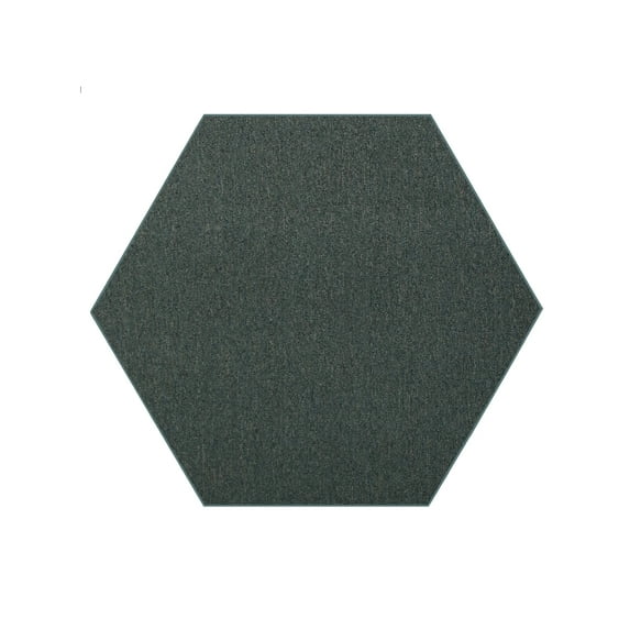 Furnish My Place Neyland Custom Rug - 6 ft., Hexagon, Teal, Floor Area Rug for Patio, Garden, Hallway, Living Room